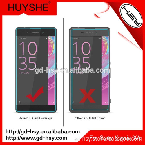 For Sony Xperia XA 3D Curved Glass 0.26mm Full Curved Edge Hot Bending Color Tempered Glass Screen Protector